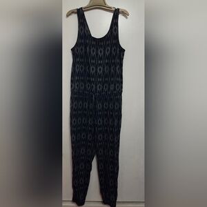 Athleta Stylish Navy and Gray Jumpsuit Size 14